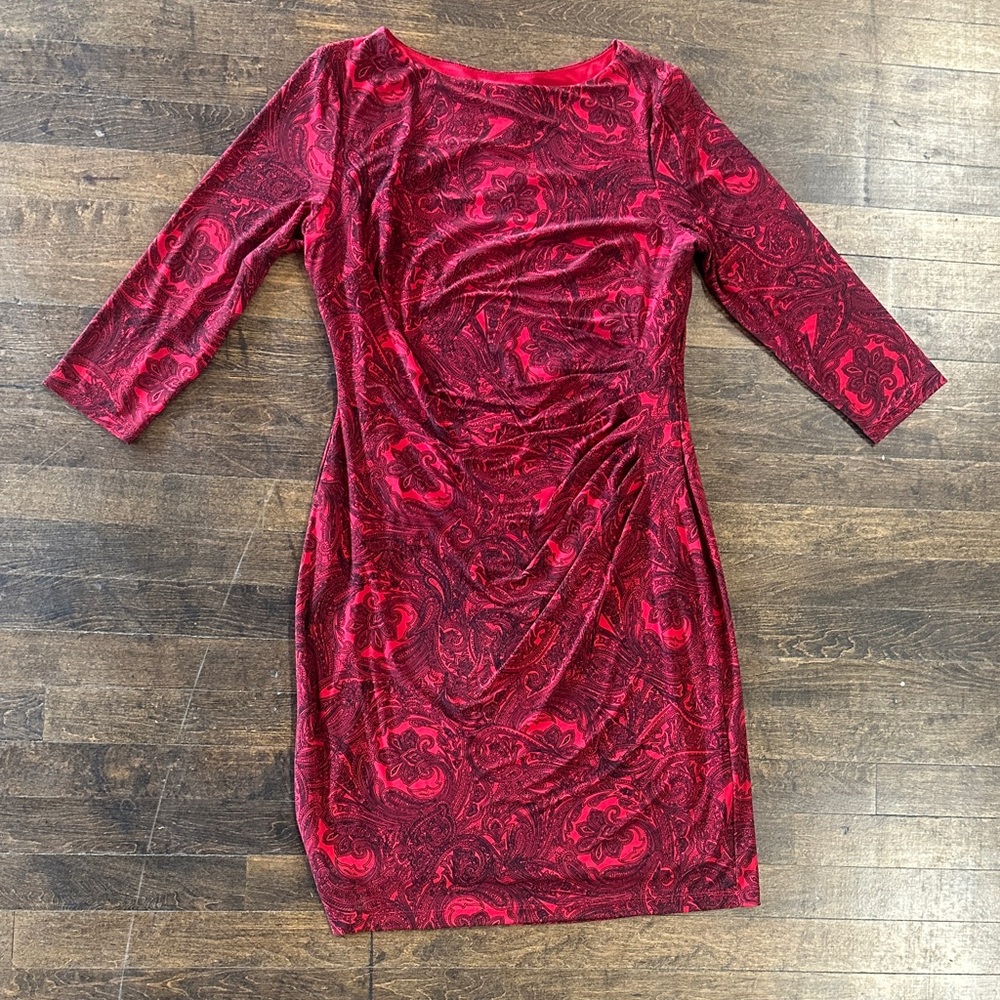 Ralph Lauren Elegant Red Dress Size 14
